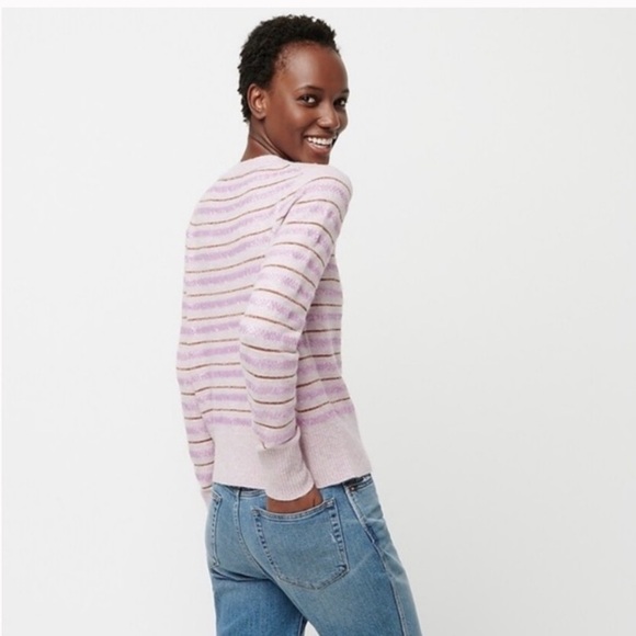 J. crew Sequin Striped Sweater in Supersoft Yarn in Lavender size M - Picture 11 of 12